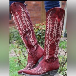 Old Gringo Mayra Red Leather Boots 7.5